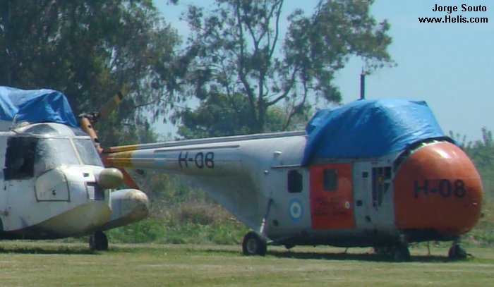 Helicopter Sikorsky H-19A Chickasaw Serial 55-135 Register H-8 51-3873 used by Fuerza Aerea Argentina FAA (Argentine Air Force) ,US Air Force USAF. Built 1952. Aircraft history and location
