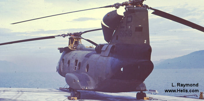 Helicopter Boeing-Vertol CH-46A Serial 2139 Register 152518 used by US Navy USN ,US Marine Corps USMC. Built 1966. Aircraft history and location