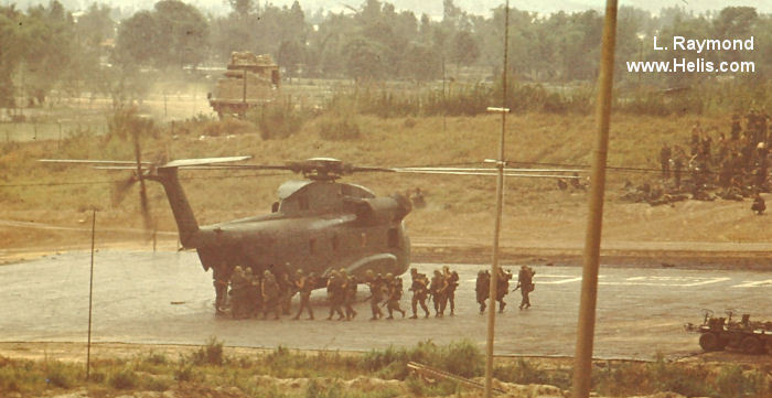 Helicopter Sikorsky CH-53A Sea Stallion Serial unknown Register used by US Marine Corps USMC. Aircraft history and location