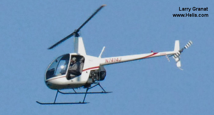 Helicopter Robinson R22 Beta II Serial 3740 Register PR-HGG N7414J. Built 2004. Aircraft history and location