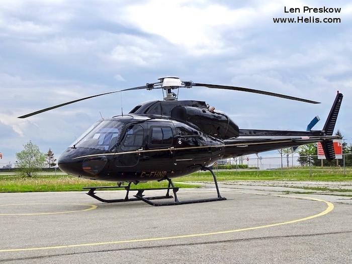 Helicopter Aerospatiale AS355F1 Ecureuil 2  Serial 5174 Register C-FHNB N5798B used by Four Seasons Aviation. Built 1985. Aircraft history and location