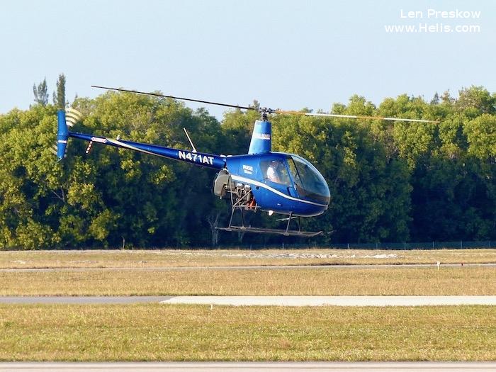 Helicopter Robinson R22 Beta Serial 0737 Register N471AT N36FH used by PBH (Palm Beach Helicopters). Aircraft history and location