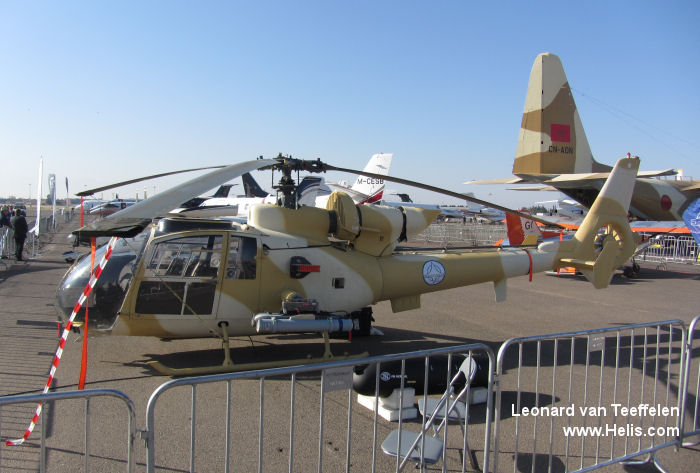 Helicopter Aerospatiale SA341F Gazelle Serial 1415 Register 1415 used by Aviation Légère de l'Armée de Terre ALAT (French Army Light Aviation). Aircraft history and location