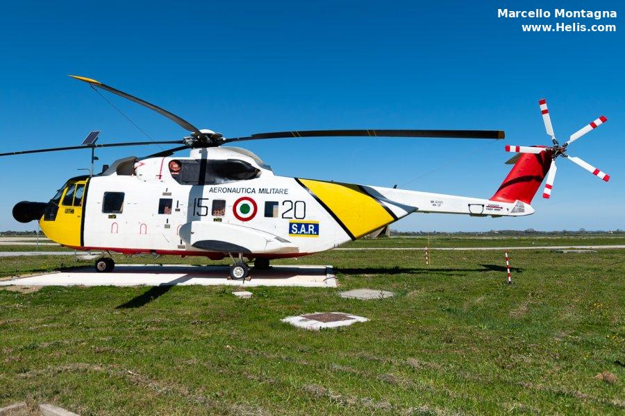 Helicopter Agusta AS-61R Serial 6216 Register MM80989 used by Aeronautica Militare Italiana AMI (Italian Air Force). Aircraft history and location