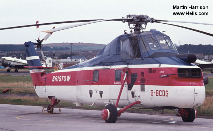 Helicopter Sikorsky H-34G.II Serial 58-1111 Register PK-OBS G-BCDG N82817 80+46 used by Airfast ,Bristow ,Sikorsky Helicopters ,Heeresflieger (German Army Aviation). Aircraft history and location