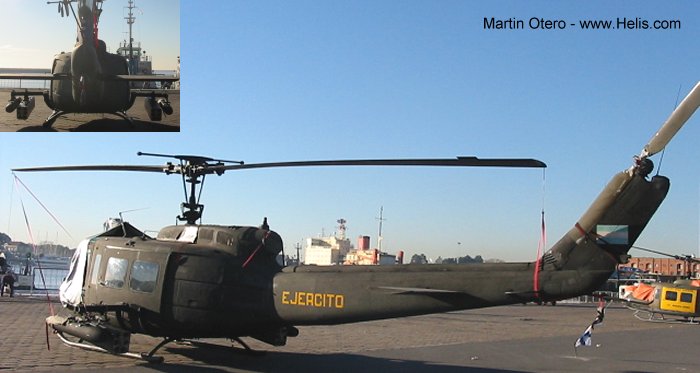 Helicopter Bell UH-1D Iroquois Serial 9072 Register AE-445 66-16878 used by Aviacion de Ejercito Argentino EA (Argentine Army Aviation) ,US Army Aviation Army. Aircraft history and location