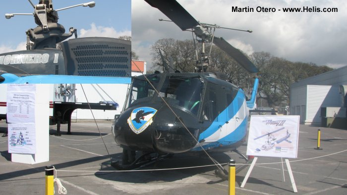 Helicopter Bell UH-1H Iroquois Serial 11582 Register AE-460 AE-447 used by Aviacion de Ejercito Argentino EA (Argentine Army Aviation). Aircraft history and location