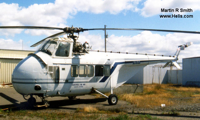 Helicopter Sikorsky S-55B Serial 55-883 Register N155GW N744A used by Humble Oil and Refining Company. Built 1955. Aircraft history and location
