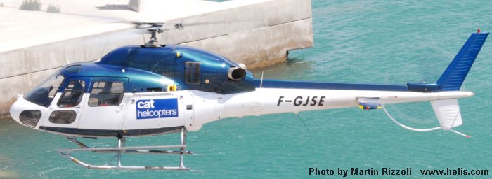 Helicopter Aerospatiale AS355F1 Ecureuil 2  Serial 5225 Register F-GJSE N908BA used by Cat Helicopters ,SAMU (Emergency Medical Assistance Service ). Aircraft history and location
