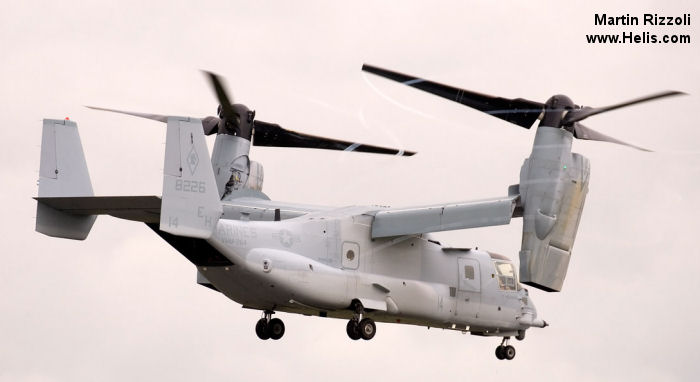 Helicopter Bell MV-22B Osprey Serial D0176 Register 168226 used by US Marine Corps USMC. Aircraft history and location