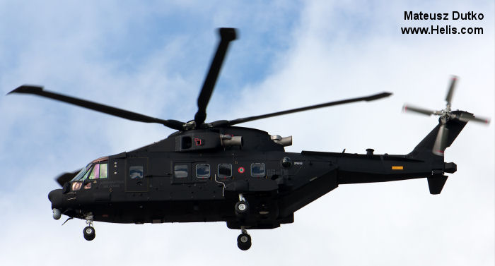 Helicopter AgustaWestland HH-101A Caesar Serial 50257 Register MM81864 ZR352 used by Aeronautica Militare Italiana (Italian Air Force) AgustaWestland UK. Built 2014. Aircraft history and location