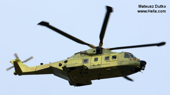 Helicopter AgustaWestland HH-101A Caesar Serial 50257 Register MM81864 ZR352 used by Aeronautica Militare Italiana (Italian Air Force) AgustaWestland UK. Built 2014. Aircraft history and location