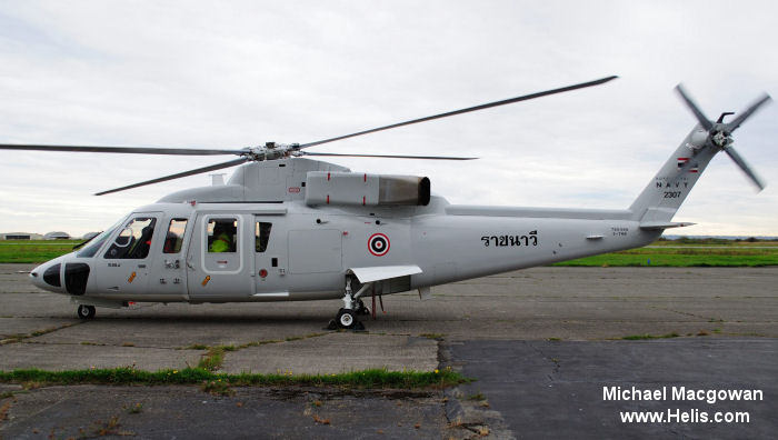Helicopter Sikorsky S-76B Serial 760449 Register 2307 used by Royal Thai Navy. Aircraft history and location