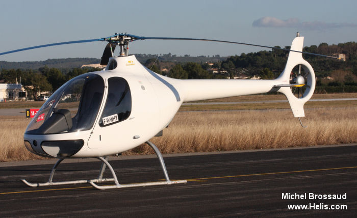 Helicopter Guimbal Cabri G2 Serial 1088 Register F-WWHY used by Hélicoptères Guimbal. Aircraft history and location