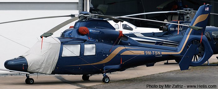 Helicopter Eurocopter AS365N3 Dauphin 2 Serial 6770 Register SX-HDY VQ-BON 9M-TSN used by HeliStar SA. Built 2007. Aircraft history and location