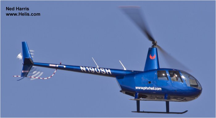 Helicopter Robinson R44 II Serial 11694 Register N190SH. Built 2007. Aircraft history and location