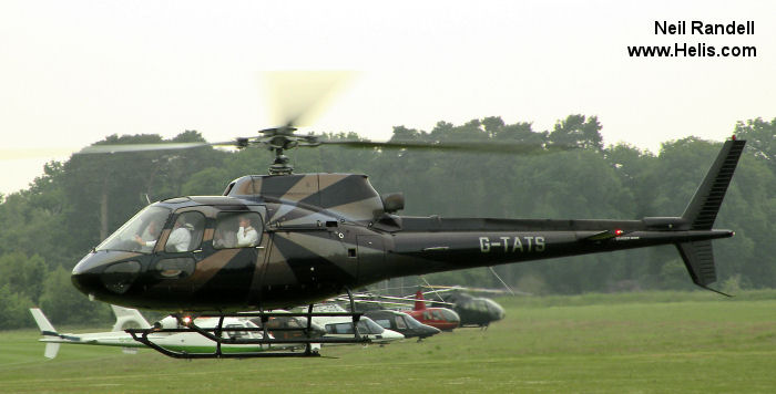 Helicopter Aerospatiale AS350B Ecureuil Serial 1905 Register G-TATS F-GHSN N37AW. Built 1986. Aircraft history and location
