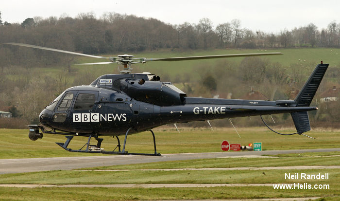 Helicopter Aerospatiale AS355F Ecureuil 2 Serial 5088 Register G-TAKE G-OITN N400HH N5788B. Built 1981. Aircraft history and location