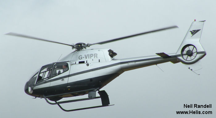 Helicopter Eurocopter EC120B Serial 1049 Register G-VIPR F-GRAE. Built 1998. Aircraft history and location