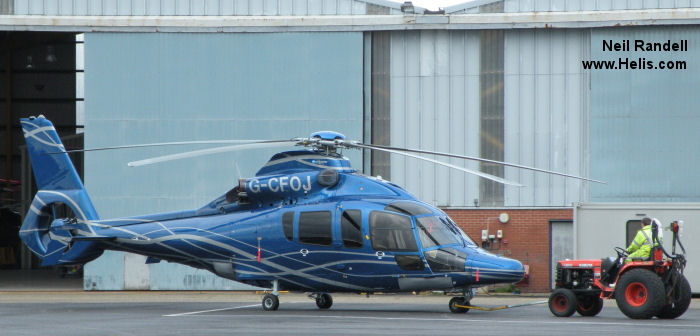 Helicopter Eurocopter EC155B1 Serial 6852 Register PS-MAS G-CFOJ used by Starspeed Ltd. Built 2009. Aircraft history and location