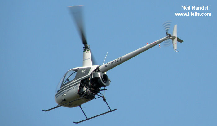 Helicopter Robinson R22 Beta Serial 0566 Register G-WIZY N24196 G-BMWX used by Heli Air Ltd. Built 1986. Aircraft history and location