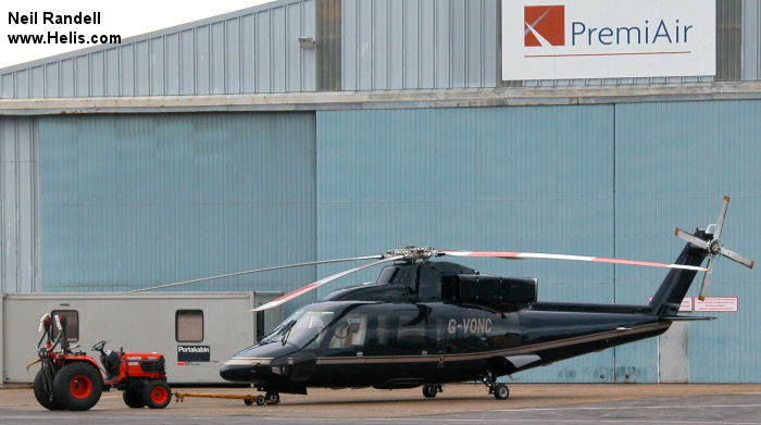 Helicopter Sikorsky S-76B Serial 760354 Register G-VONC N966PR N24PL used by PremiAir Aviation Services ,Von Essen Aviation. Built 1989. Aircraft history and location