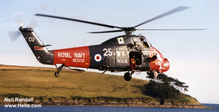 Helicopter Westland Wessex HU.5 Serial wa283 Register XT461 used by Fleet Air Arm RN (Royal Navy). Built 1965. Aircraft history and location