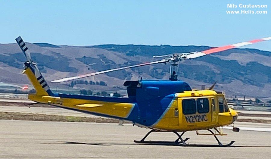 Helicopter Bell 212 Serial 30693 Register N212VC N9014D XC-BAJ used by VCSD (Ventura County Aviation Unit) ,Gobierno de Mexico (Mexico Government). Built 1975. Aircraft history and location