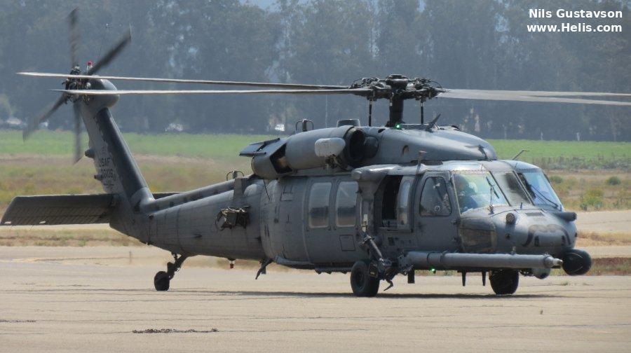 Helicopter Sikorsky HH-60G Pave Hawk Serial 70-1302 Register 88-26106 used by US Air Force USAF. Aircraft history and location