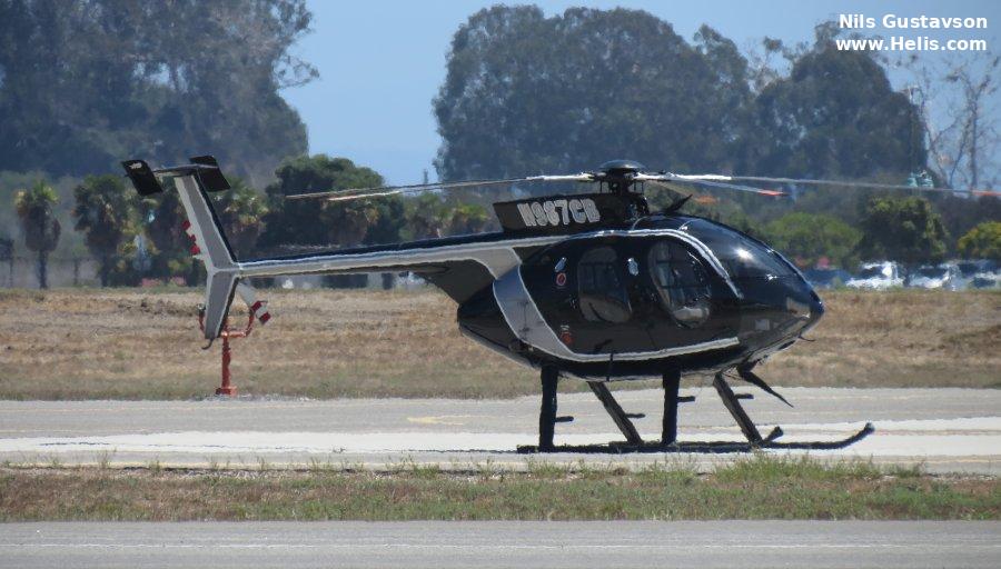 Helicopter McDonnell Douglas MD369E / MD500E Serial 0543E Register N987CB. Built 1999. Aircraft history and location