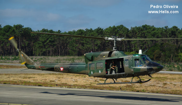 Helicopter Agusta AB212 Serial 5614 Register 5D-HR used by Österreichische Luftstreitkräfte (Austrian Air Force). Aircraft history and location