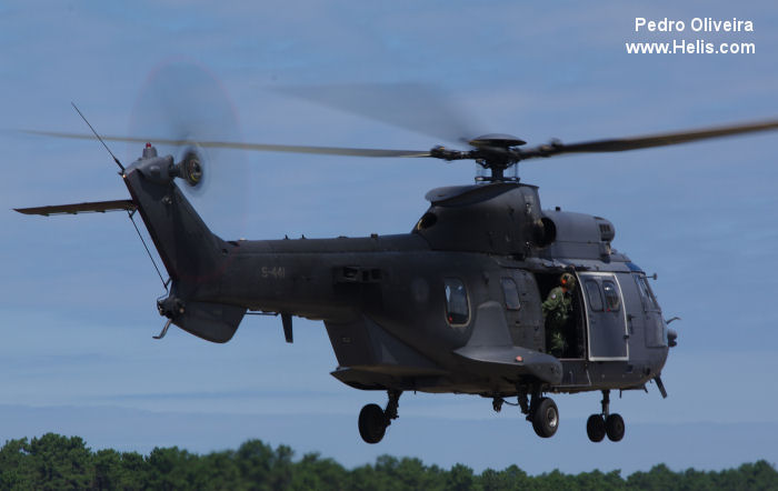 Helicopter Eurocopter AS532U2 Cougar  Serial 2441 Register S-441 used by Koninklijke Luchtmacht RNLAF (Royal Netherlands Air Force). Aircraft history and location