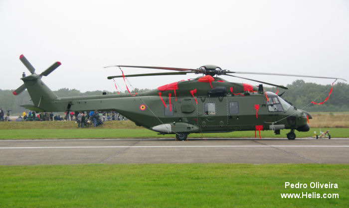 Helicopter NH Industries NH90 TTH Serial 1305 Register RN08 F-ZKBA used by Force Aérienne Belge (Belgian Air Force) ,Airbus Helicopters France. Aircraft history and location