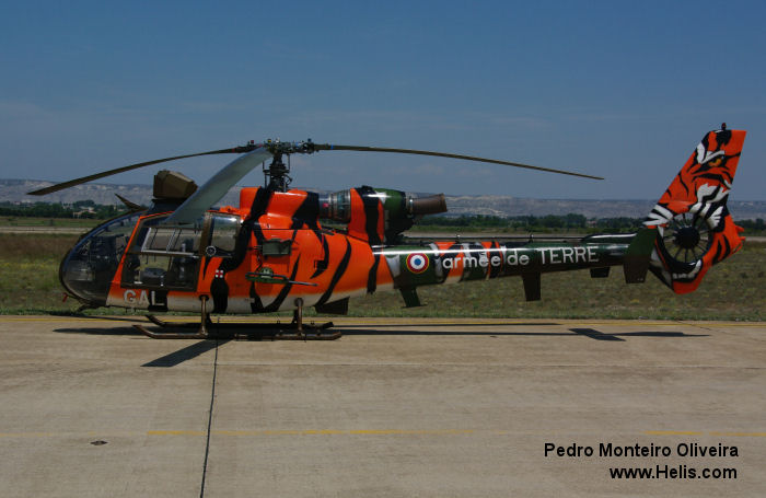 Helicopter Aerospatiale SA342M Gazelle Serial 1862 Register 3862 used by Aviation Légère de l'Armée de Terre ALAT (French Army Light Aviation). Aircraft history and location