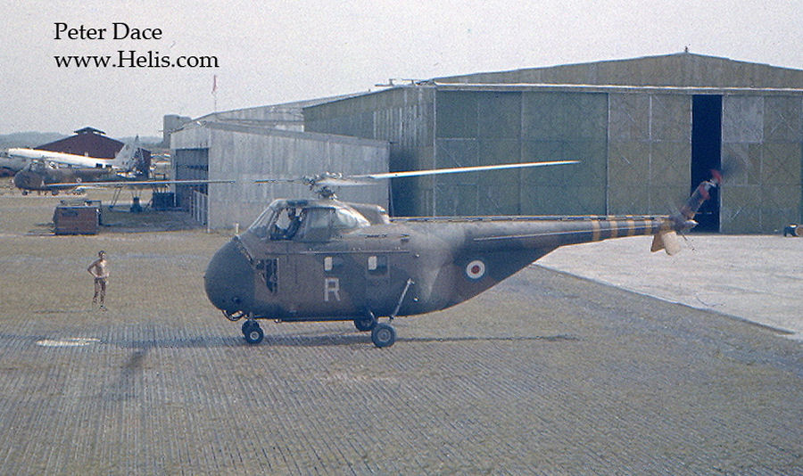 Helicopter Westland Whirlwind HAR.4 Serial wa 44 Register XJ428 XD797 used by Royal Air Force RAF. Built 1954. Aircraft history and location