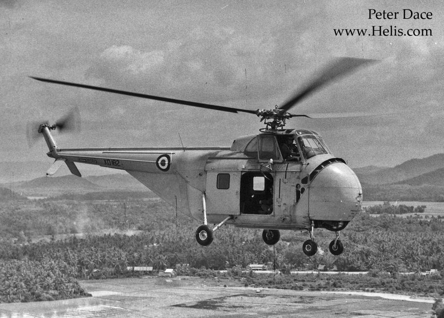 Helicopter Westland Whirlwind HAR.4 Serial wa 25 Register XD182 used by Royal Air Force RAF. Built 1954. Aircraft history and location