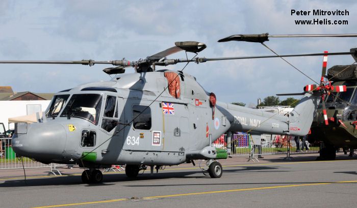 Helicopter Westland Lynx HAS2 Serial 009 Register XZ232 used by Fleet Air Arm RN (Royal Navy). Built 1976 Converted to Lynx HAS3SGM. Aircraft history and location