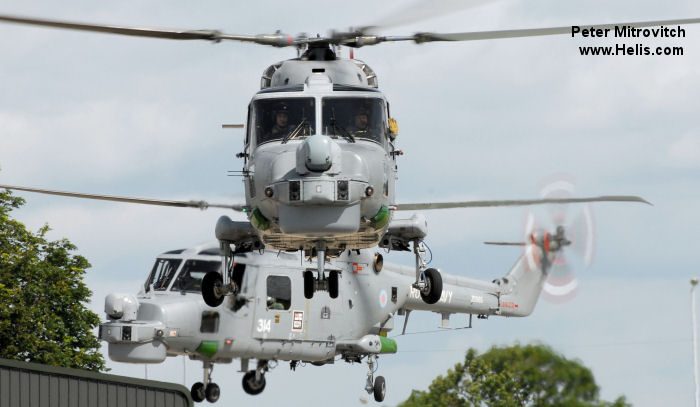 Helicopter Westland Lynx  HAS2 Serial 164 Register XZ719 used by Fleet Air Arm RN (Royal Navy). Built 1980. Aircraft history and location