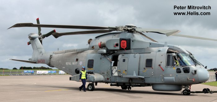 Helicopter AgustaWestland Merlin HM.1 Serial 50179 Register ZH864 used by Fleet Air Arm RN (Royal Navy). Built 2002. Aircraft history and location