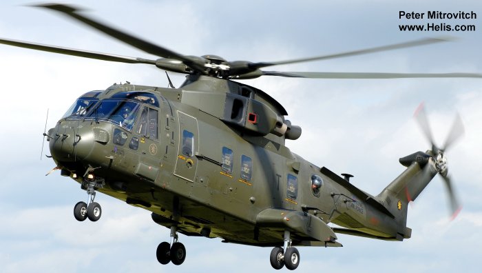 Helicopter AgustaWestland Merlin HC.3 Serial 50187 Register ZJ135 used by Fleet Air Arm RN (Royal Navy) ,Royal Air Force RAF. Built 2001. Aircraft history and location