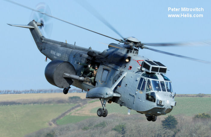 Helicopter Westland Sea King HAS.1 Serial wa 668 Register XV697 used by Fleet Air Arm RN (Royal Navy). Built 1971. Aircraft history and location