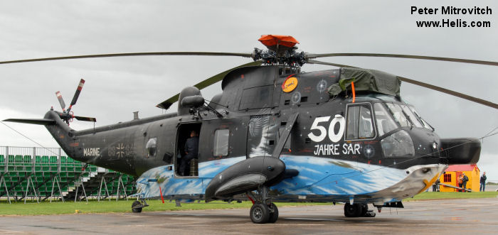 Helicopter Westland Sea King Mk.41 Serial wa 768 Register 89+64 used by Marineflieger (German Navy ). Built 1973. Aircraft history and location