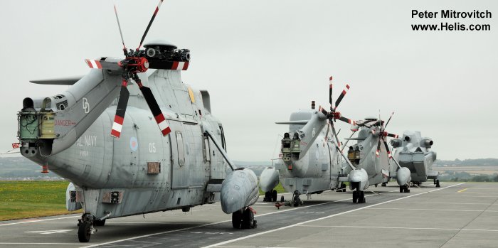 Helicopter Westland Sea King HAS.1 Serial wa 642 Register XV654 used by Ministry of Defence (MoD) NARO ,Fleet Air Arm RN (Royal Navy). Built 1969. Aircraft history and location