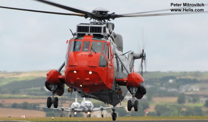 Helicopter Westland Sea King HAS.1 Serial wa 676 Register XV705 used by Hayward and Green Defence Ltd ,Fleet Air Arm RN (Royal Navy). Built 1971 Converted to Sea King HU.5. Aircraft history and location