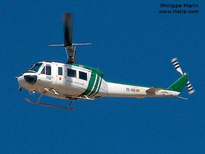 Helicopter Bell 205A-1 Serial 30083 Register LN-OYG EC-IEU PT-HCR N8117J. Built 1970. Aircraft history and location