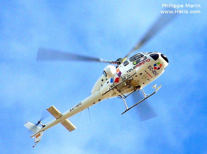 Helicopter Aerospatiale AS355F1 Ecureuil 2  Serial 5289 Register F-HDRX EC-IDU SE-JFE 9M-DPK F-ODVY 9V-BNI F-WZFQ used by jet systems helicopteres services ,INAER ,Helisureste ,Eurocopter Southeast Asia ESEA ,Aerospatiale. Built 1983. Aircraft history and location