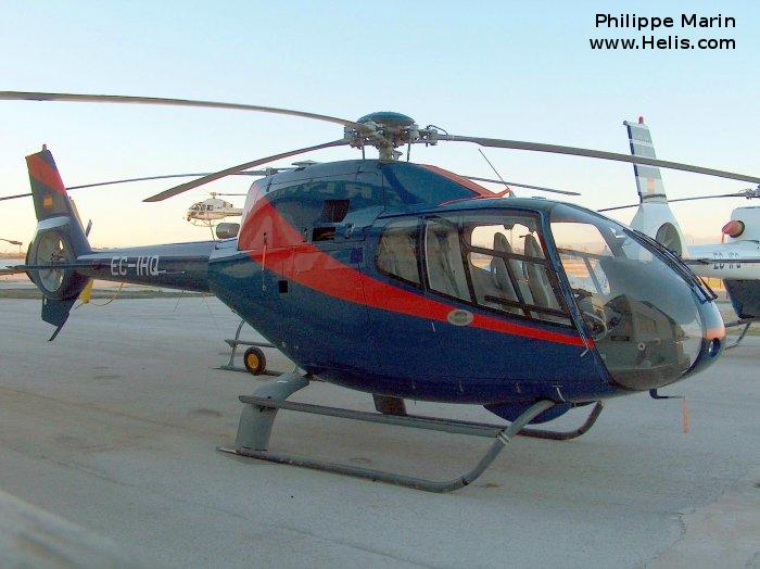 Helicopter Eurocopter EC120B Serial 1315 Register RA-07232 EC-IHQ. Built 2002. Aircraft history and location