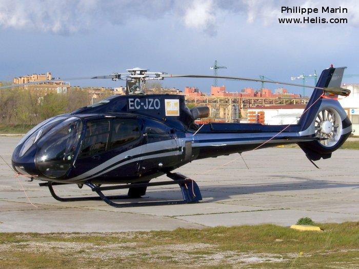 Helicopter Eurocopter EC130B4 Serial 4165 Register C-FPDY EC-JZO. Built 2006. Aircraft history and location