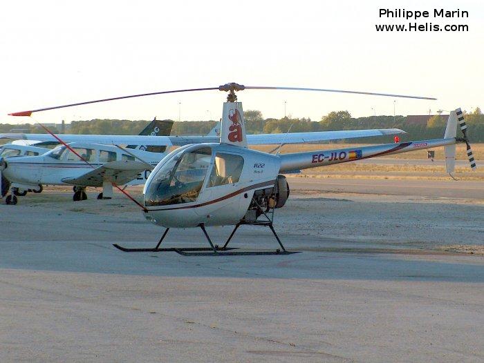 Helicopter Robinson R22 Beta II Serial 3837 Register OE-XDX SE-JOH EC-FLO CS-HFL N74540 used by Robinson Helicopter. Built 2005. Aircraft history and location