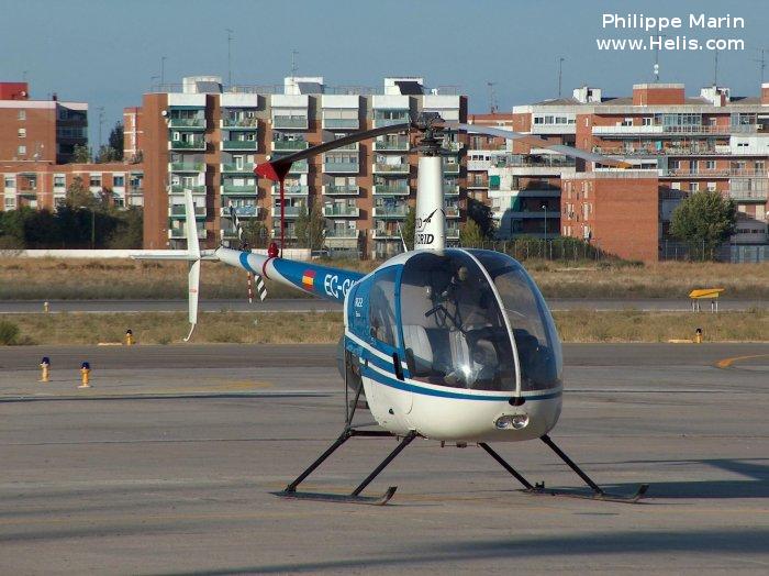 Helicopter Robinson R22 Serial 2348 Register F-GVDI EC-GII HA-MIP N83090 used by Robinson Helicopter. Built 1993. Aircraft history and location